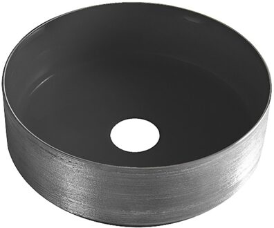 Boss & Wessing Waskom BWS Dink 36x36 cm Rond Gunmetal / Mat Zwart Boss & Wessing