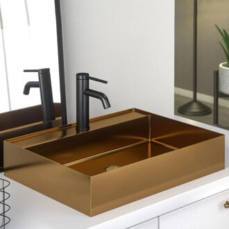 Boss & Wessing Waskom BWS Maido 1 Kraangat 54x42 cm Mat Rose Goud