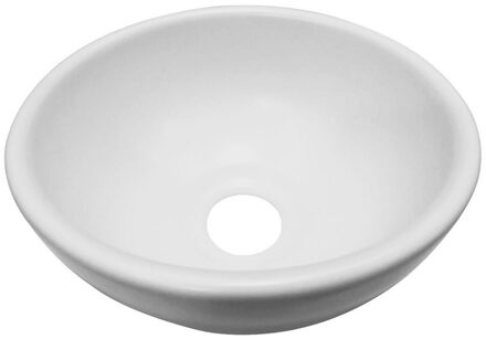 Boss & Wessing Waskom BWS Opbouw Rond Keramiek 20x9cm Mat Wit