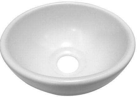 Boss & Wessing Waskom BWS Opbouw Rond Keramiek 20x9cm Wit