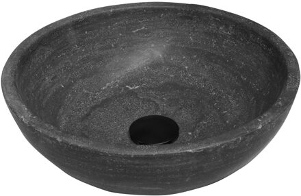 Boss & Wessing Waskom BWS Salt 40cm Rond Hardsteen Zwart