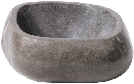 Boss & Wessing Waskom BWS Stone Rond 30-35x15x1,5 cm Gepolijst Riviersteen Grijs