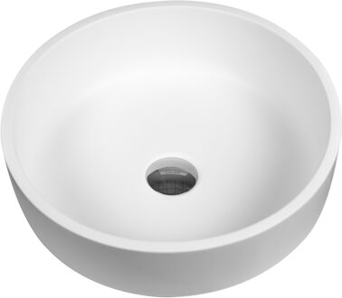 Boss & Wessing Waskom BWS Sun Opzetkom Solid Surface 40x40 cm Wit