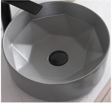 Boss & Wessing Waskom Opbouw Rond BWS Evita 40x14,5 cm Mat Grijs