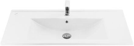 Boss & Wessing Wastafel BWS 1 Kraangat 45x100 cm Rechthoek Keramiek Wit