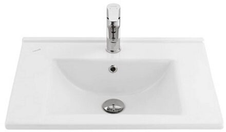 Boss & Wessing Wastafel BWS 1 Kraangat 45x60 cm Rechthoek Keramiek Wit