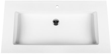 Boss & Wessing Wastafel BWS Veroni 45.5x57 cm 1 Kraangat Solid Surface Wit