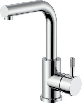 Boss & Wessing Wastafel/Keukenmengkraan BWS Sensa Rechte Uitloop Draaibaar Cold Start Hendel Chroom