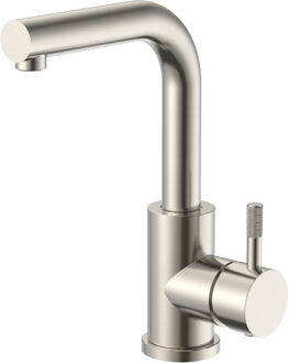 Boss & Wessing Wastafel/Keukenmengkraan BWS Sensa Rechte Uitloop Draaibaar Cold Start Hendel Geborsteld RVS