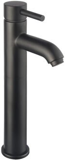 Boss & Wessing Wastafelkraan BWS Opbouw Mengkraan Hoog Mat Zwart