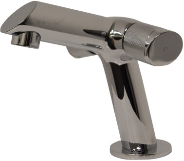 Boss & Wessing Wastafelkraan Double Round Met Klikwaste Chroom Glans Chroom