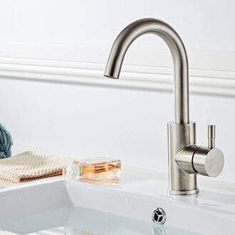 Boss & Wessing Wastafelkraan Draaibaar BWS Exclusive Eenhendel 304 RVS Boss & Wessing