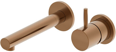 Boss & Wessing Wastafelkraan Inbouw BWS Exclusive Mengkraan 1-hendel Geborsteld Brons Koper