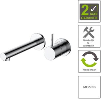 Boss & Wessing Wastafelmengkraan Aqua Splash Exclusive 18.5 cm 1-hendel Chroom Aqua Splash