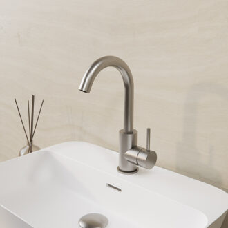 Boss & Wessing Wastafelmengkraan BWS Cemal Opbouw Draaibare Uitloop RVS RVS Look