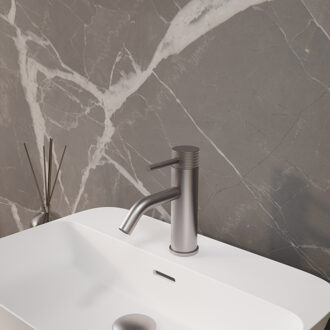 Boss & Wessing Wastafelmengkraan BWS Ridged Geborsteld Staal RVS