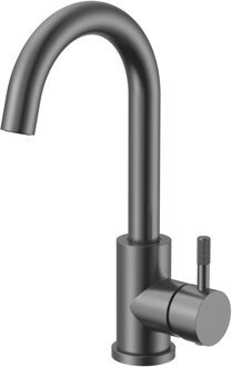 Boss & Wessing Wastafelmengkraan BWS Sensa Uitloop Draaibaar Cold Start Hendel Gunmetal PVD