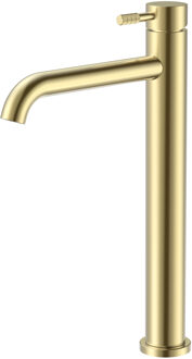 Boss & Wessing Wastafelmengkraan Hoog BWS Sensa Cold Start Hendel Geborsteld Goud PVD