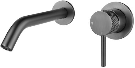 Boss & Wessing Wastafelmengkraan Inbouw BWS Ridged Gunmetal