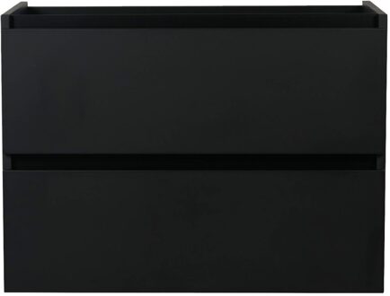 Boss & Wessing Wastafelmeubel Aqua Splash Maia Onderkast Zonder Topblad 80 cm Mat Zwart Aqua Splash