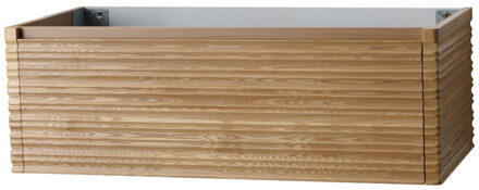 Boss & Wessing Wastafelonderkast BWS Karina 1 Lade Greeploos Soft Close 119x40x52 cm Licht Noten