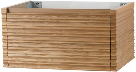 Boss & Wessing Wastafelonderkast BWS Karina 1 Lade Greeploos Soft Close 79x40x52 cm Licht Noten