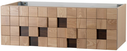 Boss & Wessing Wastafelonderkast BWS Mira 1 Lade Greeploos Soft Close 119x40x52 cm Licht Eiken