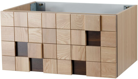 Boss & Wessing Wastafelonderkast BWS Mira 1 Lade Greeploos Soft Close 79x40x52 cm Licht Eiken