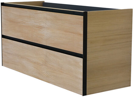 Boss & Wessing Wastafelonderkast met 2 Laden BWS Elements 100x45.2 cm Naturel Eik / Mat Zwart Eiken
