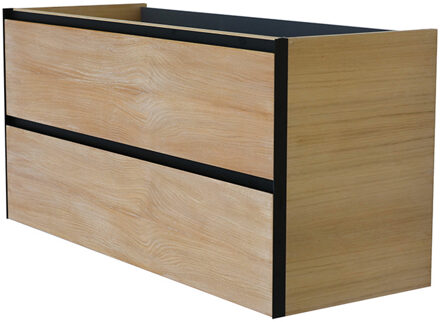 Boss & Wessing Wastafelonderkast met 2 Laden BWS Elements 120x45.2 cm Naturel Eik / Mat Zwart Eiken