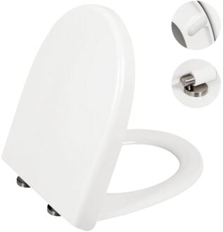 Boss & Wessing Zano closetzitting met deksel met softclose en afneembare zitting wit