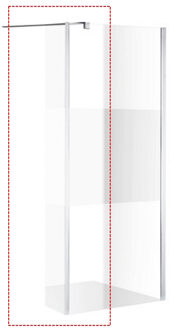Boss & Wessing Zijwand Inloopdouche Athena met Hoekpaneel Middenband 30x200 cm 8 mm NANO Glas