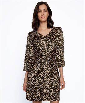 BOSS Women's Boss C_Denot Dress in Multi colour Zwart/goud - EU 36 / UK 8