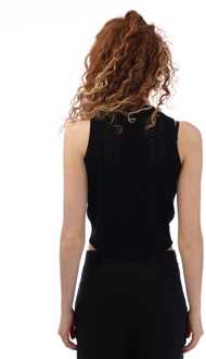 BOSS Women's Boss Fassia Top in Black Zwart - EU 38 / UK 10