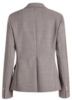 BOSS Women's Boss Jia11 Slim-Fit Wool Blend Blazer in Multi colour - maat Steen