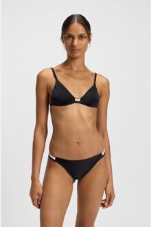 BOSS Women's Boss Signature Stripe Bikini Top in Black Zwart - L