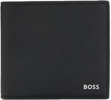 BOSS Zair 4Cc Coin black heren portemonnee Zwart - H 9,5 x B 11 x D 2 cm