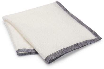 BOSS Zakdoek met contrastdetail (Wit/Grijs) - One Size