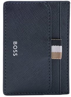 BOSS Zwarte Heren Portemonnee Vierkant Materiaal Hugo Boss , Black , Heren - ONE Size