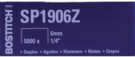 Bostitch Nieten Bostitch SP1906Z staal 6mm rechte rug 5000stuks