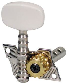 Boston 056-U stemmechanieken voor ukelele stemmechanieken voor ukelele, gitaarmodel, dubbel geboorde metalen as, plastic knoppen, set van 4