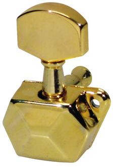 Boston 059-GR stemmechanieken voor gitaar stemmechanieken voor gitaar, metalen as, 6x rechts, goud, metalen knoppen, met kap