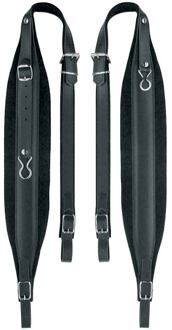 Boston 100-L-LV accordeon riemen accordeon riemen, 96-120 bassen, 99-104 x 10,0cm, nerf leder, velours voering, zwart