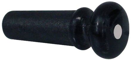 Boston 2091-WD eindknop eindknop, plastic, zwart met witte stip, folk model (viool vorm), 12-pack