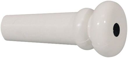 Boston 2092-BD eindknop eindknop, plastic, wit met zwarte stip, folk model (viool vorm), 12-pack