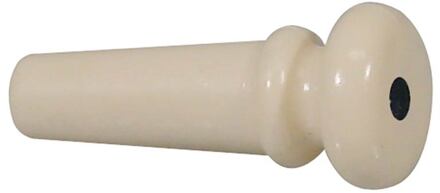 Boston 2093-BD eindknop eindknop, plastic, ivoor met zwarte stip folk model (viool vorm), 12-pack