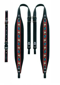 Boston 60-M-TVB accordeon riemen accordeon riemen, tirol, 82-87 x 6,0 cm, rugriem, "tiroler", leder & zwart velours
