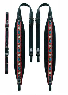 Boston 80-X-TVB accordeon riemen accordeon riemen, tirol,102-107 x 8,0 cm, rugriem "tiroler", leder & zwart velours