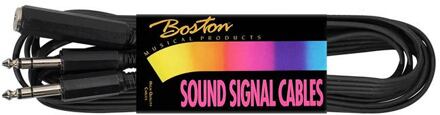 Boston AC-160 audio kabel zwart audio kabel zwart, 3.00 meter, jack f st., 2 jack m st.