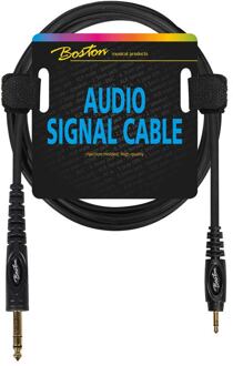Boston AC-262-150 audio signaalkabel audio signaalkabel, 3.5mm jack stereo naar 6.3mm jack stereo, 1.5 meter